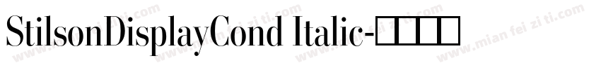StilsonDisplayCond Italic字体转换